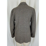 Vintage David Craig Wool Mottled Tweed Pinstriped Blazer Jacket Womens 12 Tan