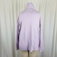 LL Bean Jersey Knit Long Sleeve Heathered Turtleneck Shirt Top Womens XL Pastel