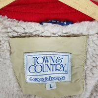 Vintage Town & Country Gordon & Ferguson Wool Shearling Bomber Jacket Mens L USA