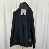 Guess Funnel Cowl Neck Shawl Collar Zip Up Sweatshirt Sweater Jacket Womens M