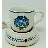 Let It Snow 2 Piece Snowman Mug And Electric Coffee Tea Hot Beverage Warmer