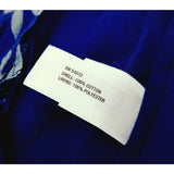 Gap Sheer Cotton Floral Print Layered Tiered Tie Neck Tunic Dress Womens XS Navy