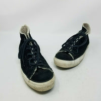 Converse Leather Shearling All Star Chuck Taylor Hi Tops Sneakers Shoes Womens 8