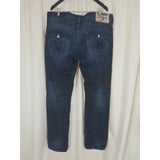 True Religion Skinny with Flaps Pocket Faded Mens 36 Dark Denim Blue Jeans 40x33