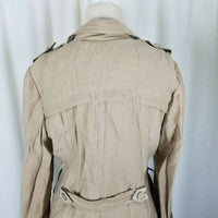 Yoana Baraschi Safari Field Military Style Jacket Blazer Womens sz 6 Tan Khaki