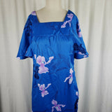 Paradise Isle Long Maxi Hawaiian MuuMuu Sun Dress Womens L Vintage 70s