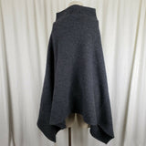 Vintage Squaw Valley Funnel Neck Wool Pullover Poncho Cape Womens OS Gray