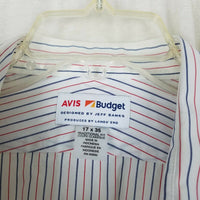 Avis Budget Employee Uniform Long Sleeve Button Up Dress Shirt Mens L Jeff Banks