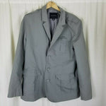 Structure Gray Safari Field Jacket Style Blazer Sportcoat Jacket Mens L 3 Button