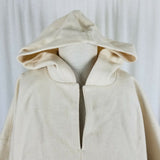 Banana Republic Hooded Wool Pullover Kangaroo Pocket Poncho Cape Womens M Ivory