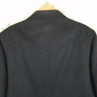 Vintage American Original Black Western Blazer Jacket Sportcoat Mens 46R USA