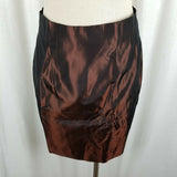 Vintage Marianne Novobatzky Designer Bronze Metallic Jacket Skirt Suit Womens 10