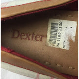 Dexter Plaid Cotton Canvas Leather Belted Buckle Ballet Flats Shoes Womens 5.5