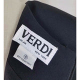 Verdi New York Milan Black Midi Cocktail Formal Dress Womens 4 USA Pleated Skirt