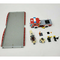 Lego City Fire Truck Engine 07 Fire Fighters Vehicle Minifigures PN60107 Red