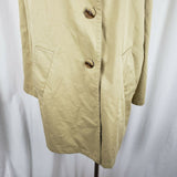 Fleurette Passport Ing Loro Piana & Co. A-Line Swing Trench Coat Womens 16 Tan