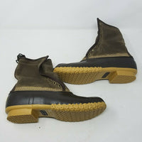 LL Bean Waxed Coated Canvas Duck Boots Maine USA Mens 11 Signature Line New