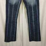 Akademiks New York Foxy Lady CatCal Embroidered Denim Blue Jeans Womens 28 Call