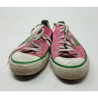 Converse All Star Chuck Taylor Pink & Green Low Top Lace Sneakers Shoes Womens 8