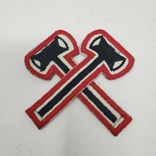 Paul Bunyan Axe Award Vintage Boy Scouts BSA Badge Patch 3.5 in Red Black x 2