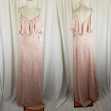 Show Me Your MuMu Floral Caitlin Maxi Boho Flutter Dress Womens XS Bridesmaid