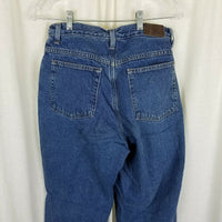 LL Bean Double L Relaxed Fit Fleece Lined Denim Blue Jeans Womens 10T Insulated