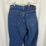 LL Bean Double L Relaxed Fit Fleece Lined Denim Blue Jeans Womens 10T Insulated