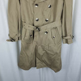 Vintage Botany 500 Insulated Belted Military Trench Coat Mens 40R Faux Fur Liner