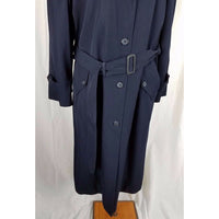 Delta Airline Vintage Flight Attendant Trench Coat Removable Lining Womens S M