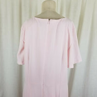 Ann Taylor Factory Fit & Flare Pale Pink Chiffon Twirl Dress Womens 16 NWT $110