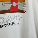 Vintage Budweiser King of Beers Its Tool Time TShirt Mens XL 90s Bench Peg Board