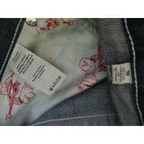 True Religion Skinny with Flaps Pocket Faded Mens 36 Dark Denim Blue Jeans 40x33