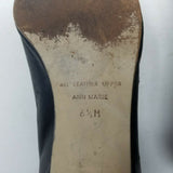 Etienne Aigner Ann Marie Black Leather Pumps Shoes Kitten Heels Low Womens 6.5M