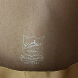 Vintage Bollman Co 100% Doeskin Felt Ascot Hat Mens Adults 21.75 Snap Brim Camel