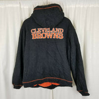 Vintage Cleveland Browns Pro Line NFL Full Zip Hoodie Sweatshirt Jacket Mens L