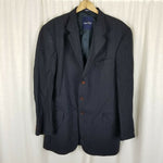 Vintage Nautica Navy Pinstripe 3 Button Wool Sportcoat Jacket Blazer Mens 43L