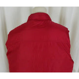 Vintage J Crew Red Zip Up Goose Down Nylon Quilted Puffer Vest Womens XL Funnel