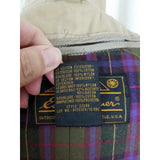 Vintage Eddie Bauer Canvas Long Safari Flannel Lined Trench Coat Womens S Khaki