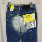 Express Low Rise Boot Cut Jeans Shadow Whisker Acid Washed Sexy Womens 2 Denim