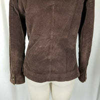 LL Bean Riding Equestrian Corduroy Blazer Jacket Womens 8P Chocolate Brown