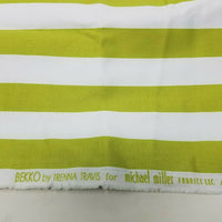 Bekko by Trenna Travis Michael Miller Lime Green Thin Stripe Fabric Vintage