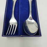 Towle Silversmiths Clown Baby Set Fork Spoon Stainless Steel 18-8 Japan Bozo