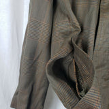 Vintage Plaid Rodes Half Lined Placket Front Trench Coat Mens S M Mid Century