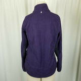 LL Bean Quilted Embroidered Fleece Full Zip Up Anorak Jacket Womens PM Stretch