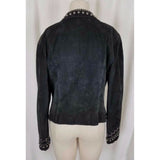 Vintage Frontier Collection Studded Black Leather Motorcycle Jacket Womens S M
