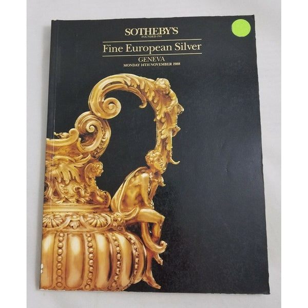 Fine European Silver Geneva Sotheby's Auction Catalog 1988 Black Color Photos