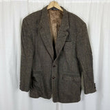 Deansgate Luxury Blend Lambswool Herringbone Blazer Sport Coat Jacket Mens 44R