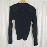Vintage Woolly Pully Military Knit Uniform Sweater Mens 40 Staff Sergeant Patch