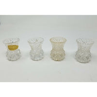 Cut Glass Candlesticks Holders 24% Fine Lead Crystal Set 4 West Germany Vintage