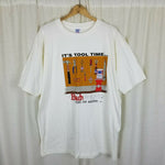 Vintage Budweiser King of Beers Its Tool Time TShirt Mens XL 90s Bench Peg Board